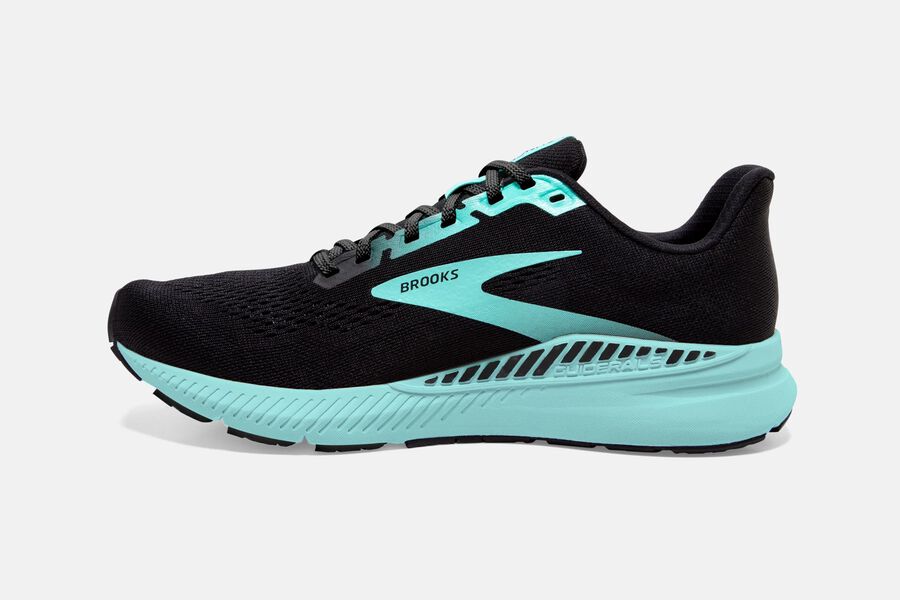 Brooks Launch GTS 8 Road Running Shoes Womens - Black/Blue - OGMKH-8249